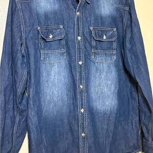 Wt 02 Denim Button-Up Shirt